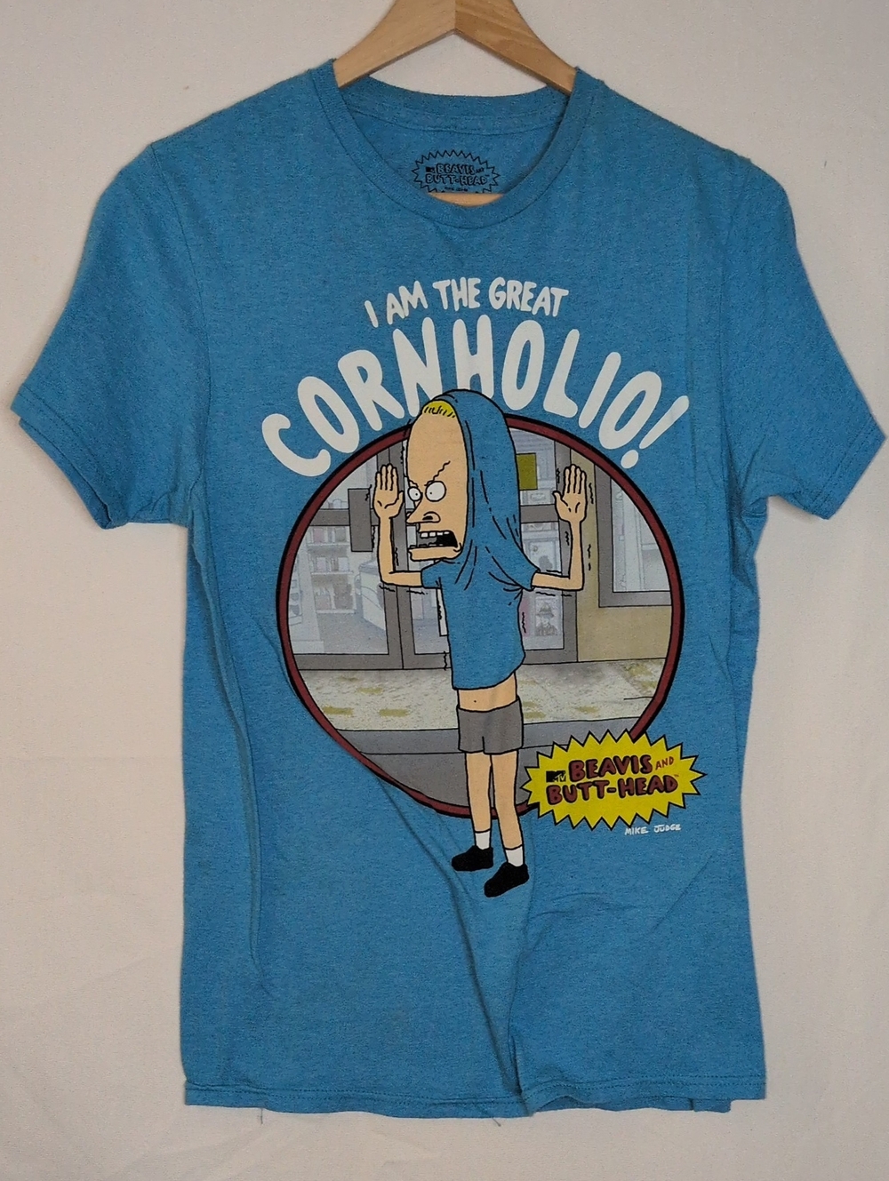 Beavis & Butthead Cornholio Blue Graphic T-Shirt Small